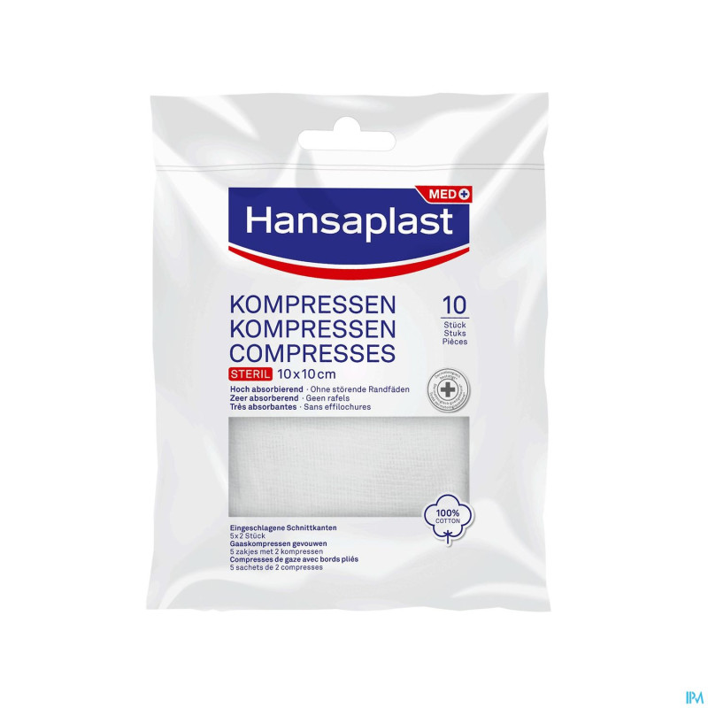 Hansaplast compresses 10cmx10cm 10pc