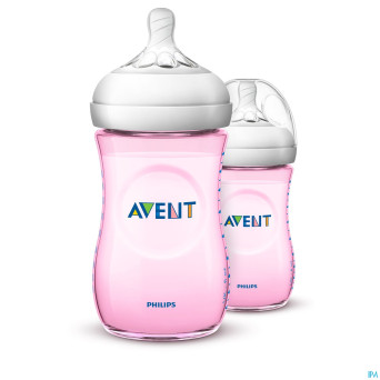 Philips avent natural 2.0 biberon 260ml rose duo