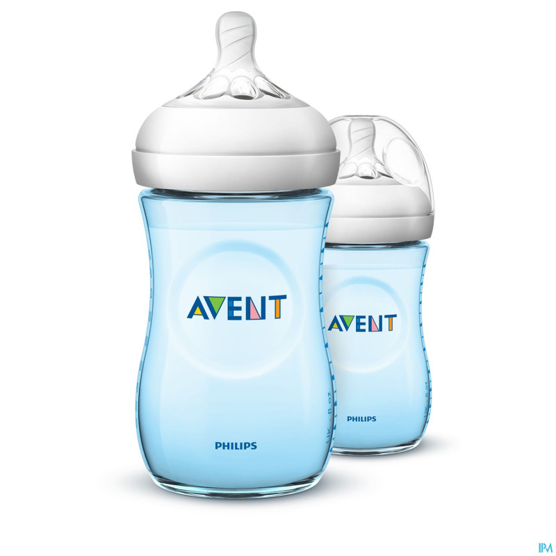 Philips avent natural 2.0 biberon 260ml blue duo