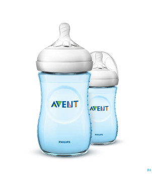 Philips avent natural 2.0 biberon 260ml blue duo