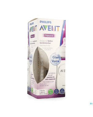 Philips avent natural 2.0 biberon 240ml verre