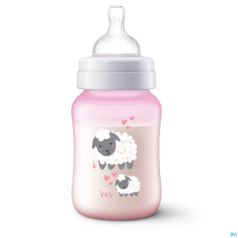 Philips avent a/colic biberon 260ml rose