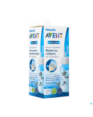Philips avent a/colic biberon 260ml blue