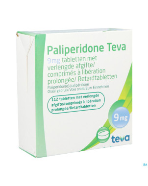 Paliperidone teva 9mg lib.prolongee comp 112 x 9mg