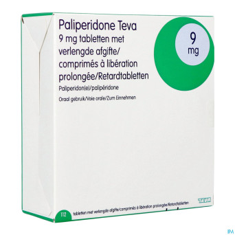 Paliperidone teva 9mg lib.prolongee comp 112 x 9mg