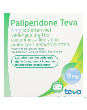 Paliperidone teva 9mg lib.prolongee comp 112 x 9mg