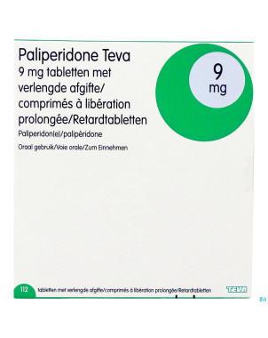 Paliperidone teva 9mg lib.prolongee comp 112 x 9mg