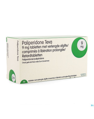 Paliperidone teva 9mg lib.prolongee comp  56 x 9mg