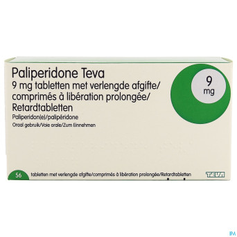 Paliperidone teva 9mg lib.prolongee comp  56 x 9mg
