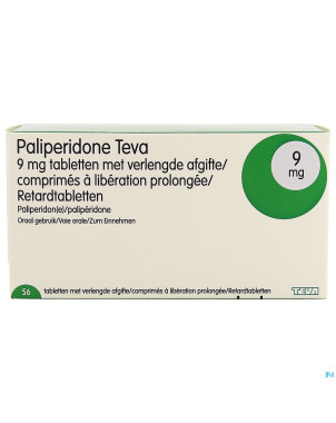 Paliperidone teva 9mg lib.prolongee comp  56 x 9mg