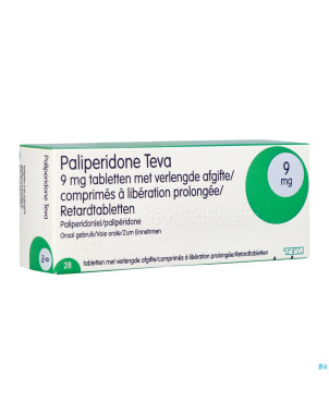 Paliperidone teva 9mg lib.prolongee comp  28 x 9mg