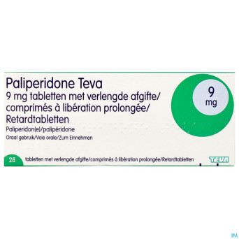 Paliperidone teva 9mg lib.prolongee comp  28 x 9mg