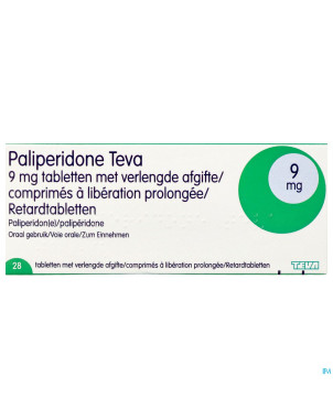 Paliperidone teva 9mg lib.prolongee comp  28 x 9mg