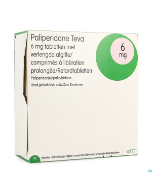 Paliperidone teva 6mg lib.prolongee comp 112 x 6mg
