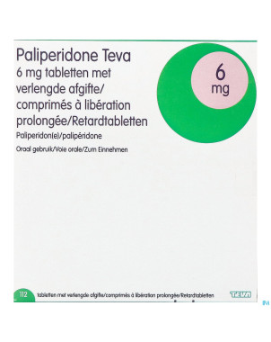 Paliperidone teva 6mg lib.prolongee comp 112 x 6mg