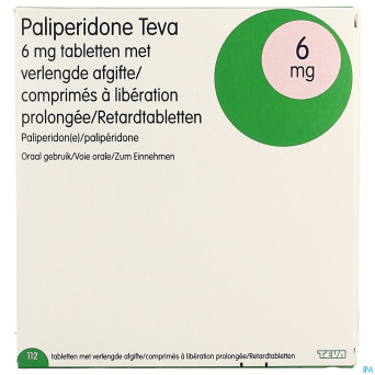 Paliperidone teva 6mg lib.prolongee comp 112 x 6mg