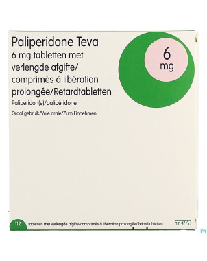 Paliperidone teva 6mg lib.prolongee comp 112 x 6mg