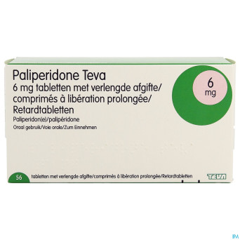 Paliperidone teva 6mg lib.prolongee comp  56 x 6mg