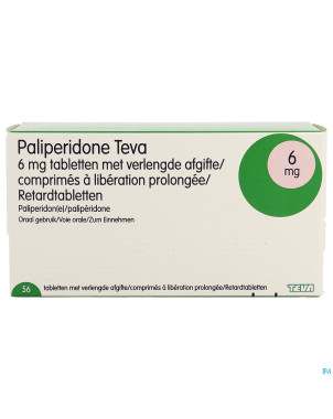 Paliperidone teva 6mg lib.prolongee comp  56 x 6mg