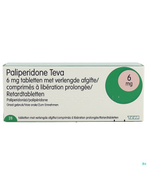 Paliperidone teva 6mg lib.prolongee comp  28 x 6mg