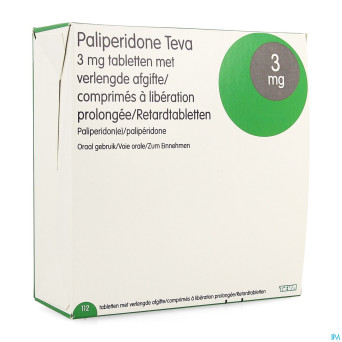 Paliperidone teva 3mg lib.prolongee comp 112 x 3mg