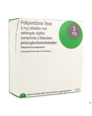 Paliperidone teva 3mg lib.prolongee comp 112 x 3mg