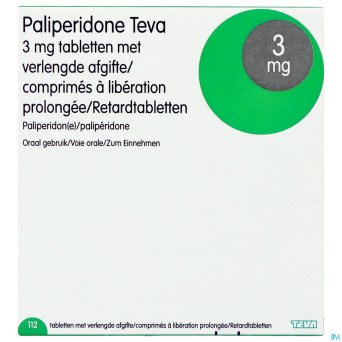 Paliperidone teva 3mg lib.prolongee comp 112 x 3mg