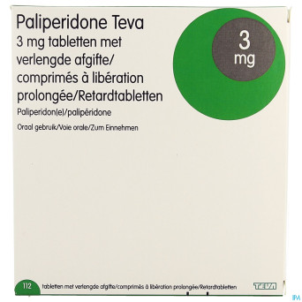 Paliperidone teva 3mg lib.prolongee comp 112 x 3mg