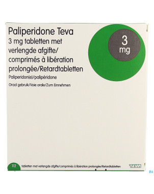 Paliperidone teva 3mg lib.prolongee comp 112 x 3mg