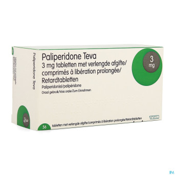 Paliperidone teva 3mg lib.prolongee comp  56 x 3mg