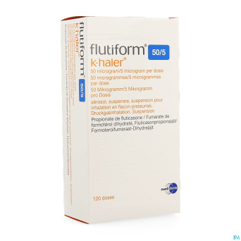 Flutiform k-haler  50mcg/5mcg/dose aerosol 120dos.