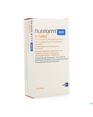 Flutiform k-haler  50mcg/5mcg/dose aerosol 120dos.