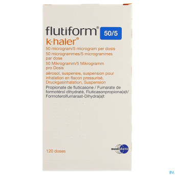 Flutiform k-haler  50mcg/5mcg/dose aerosol 120dos.