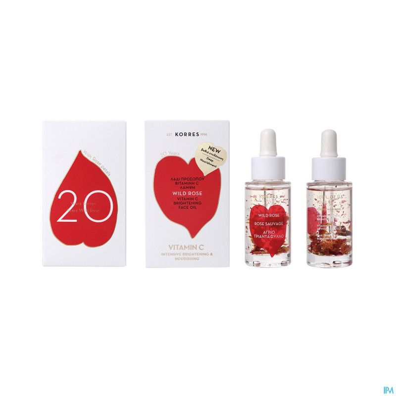 Korres kf rose sauv. huile visage eclat vit.c 30ml