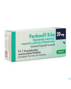 Vardenafil krka 20mg comp pell  4 x 20mg