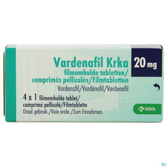 Vardenafil krka 20mg comp pell  4 x 20mg
