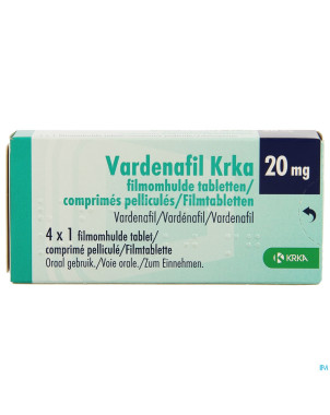 Vardenafil krka 20mg comp pell  4 x 20mg