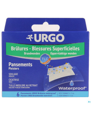 Urgo brulures superficielles wtp pansement 5x7cm 6