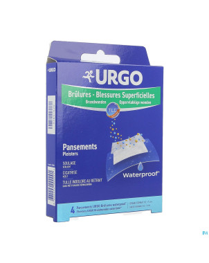 Urgo brulures superficielles wtp pansement10x7cm 4