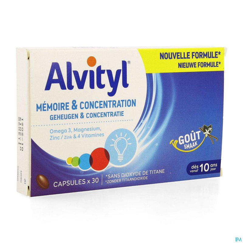 Alvityl memoire concentration    caps 30