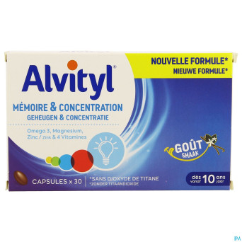 Alvityl memoire concentration    caps 30