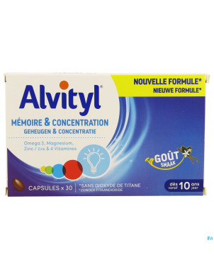 Alvityl memoire concentration    caps 30