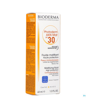 Bioderma photoderm akn mat spf30 tube canule  40ml