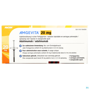 Amgevita 20mg sol inj 50mg/ml ser.preremplie 1