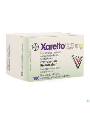 Xarelto 2,5mg comp pell 196 x 2,5mg