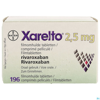 Xarelto 2,5mg comp pell 196 x 2,5mg
