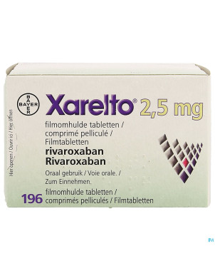 Xarelto 2,5mg comp pell 196 x 2,5mg