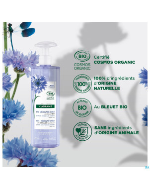Klorane visage bleuet eau micellaire    400ml