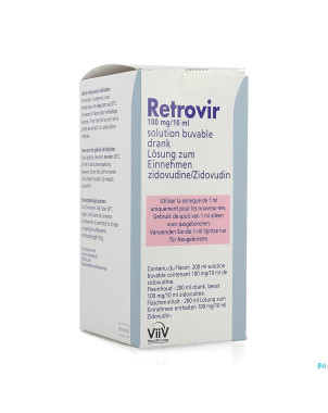 Retrovir 100mg/10ml sol buv.fl 200ml+seringue 1ml