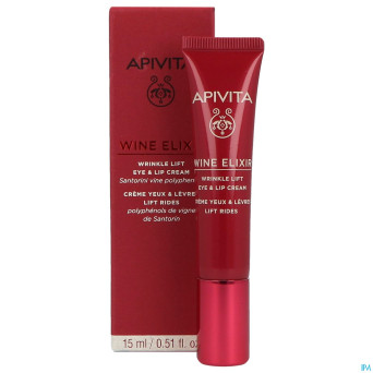 Apivita wine elixir creme a/rides yeux levres 15ml
